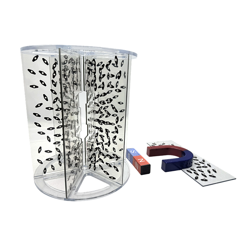 Stereoscopic magnetic induction line demonstrator physics experimental equipment